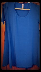 LulaRoe oversized Perfect T - XS fits up to medium - solid royal blue